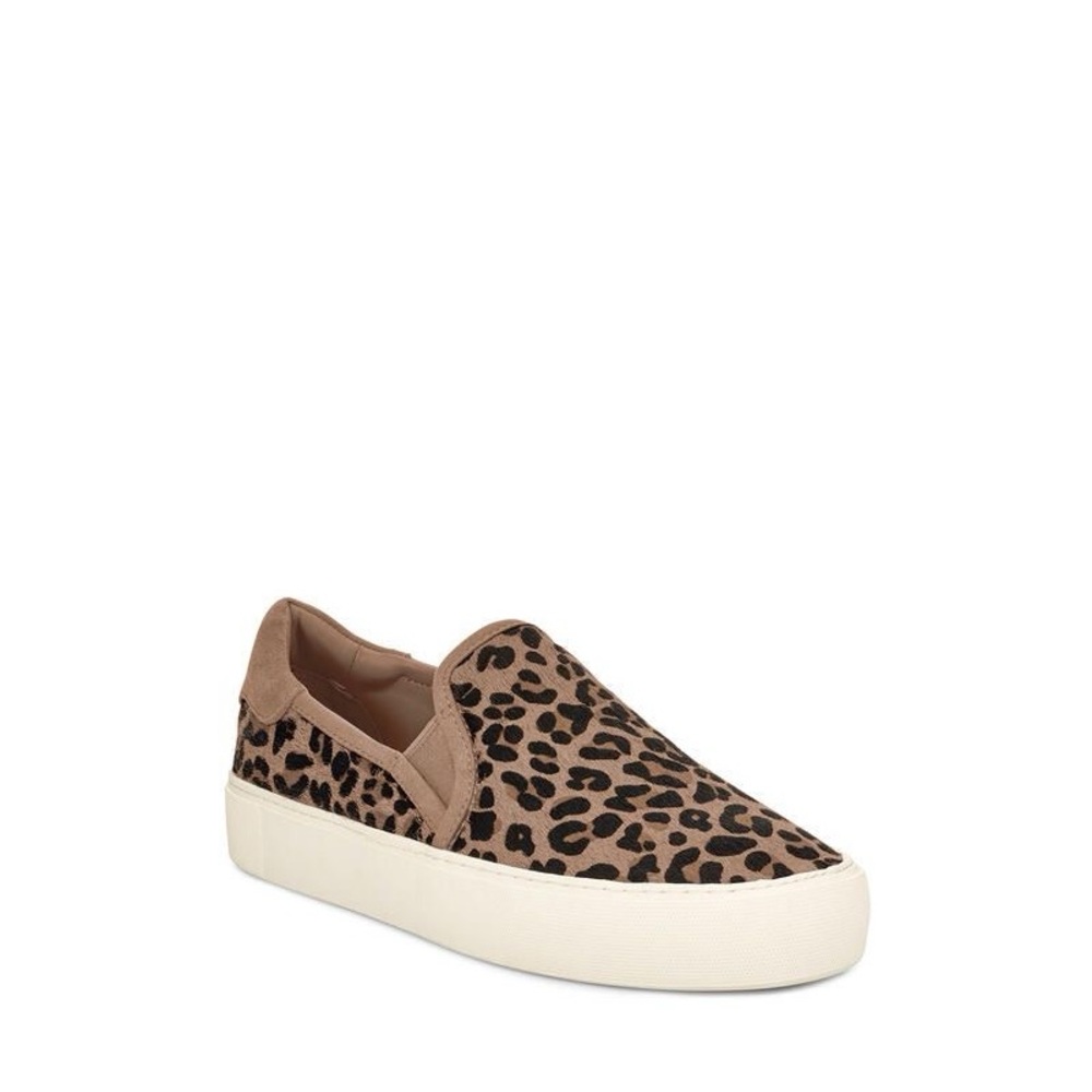 UGG Jass Exotic Leopard Print Calf Hair Slip On Flats Sneakers SZ 10 Shoes - Picture 4 of 6